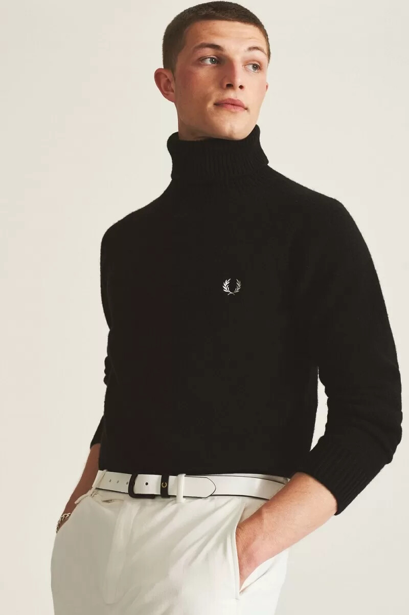 fred perry polotröja herr svart