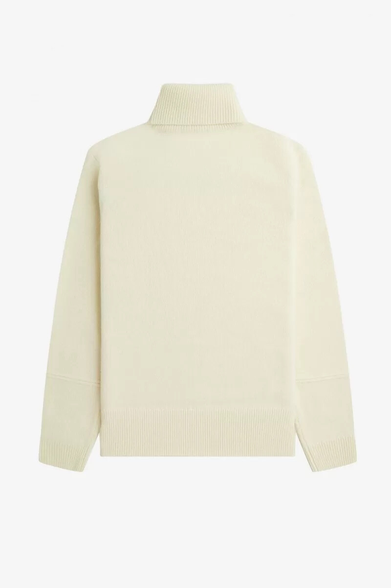 fred perry stickad polotröja herr beige