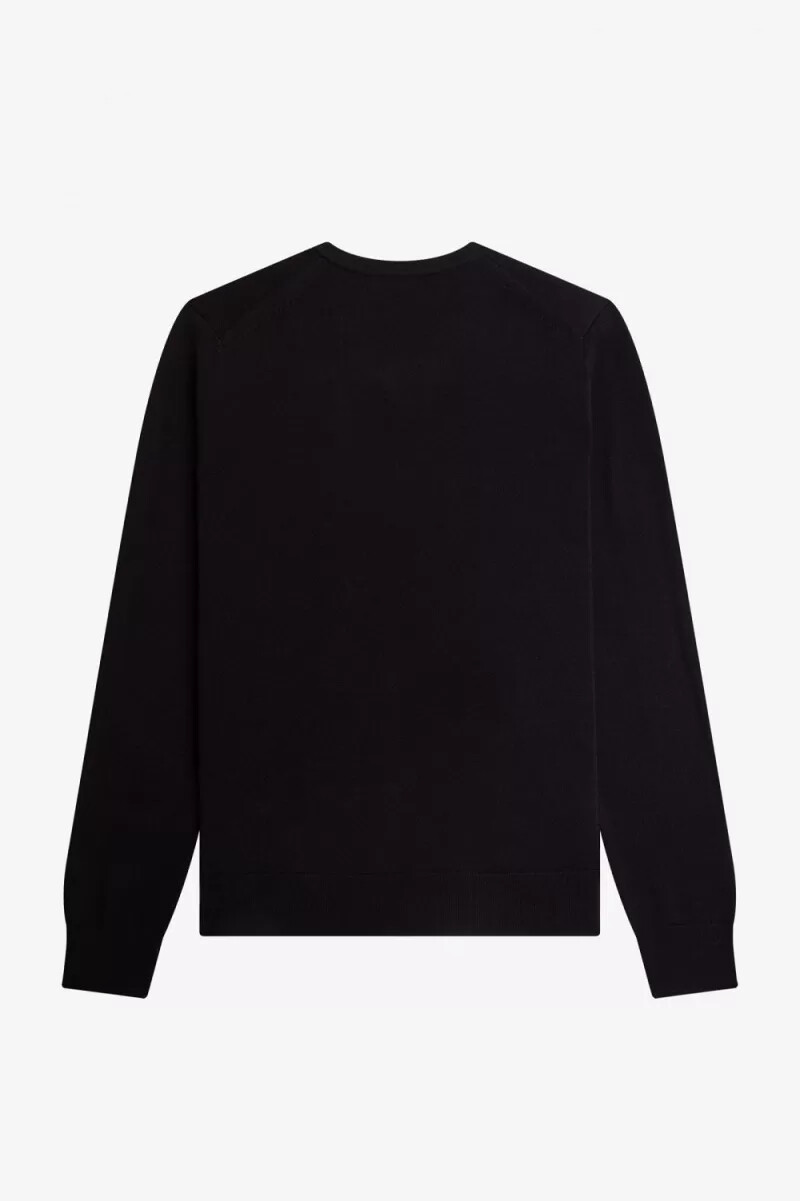 fred perry classic v-ringad herrtröja svart