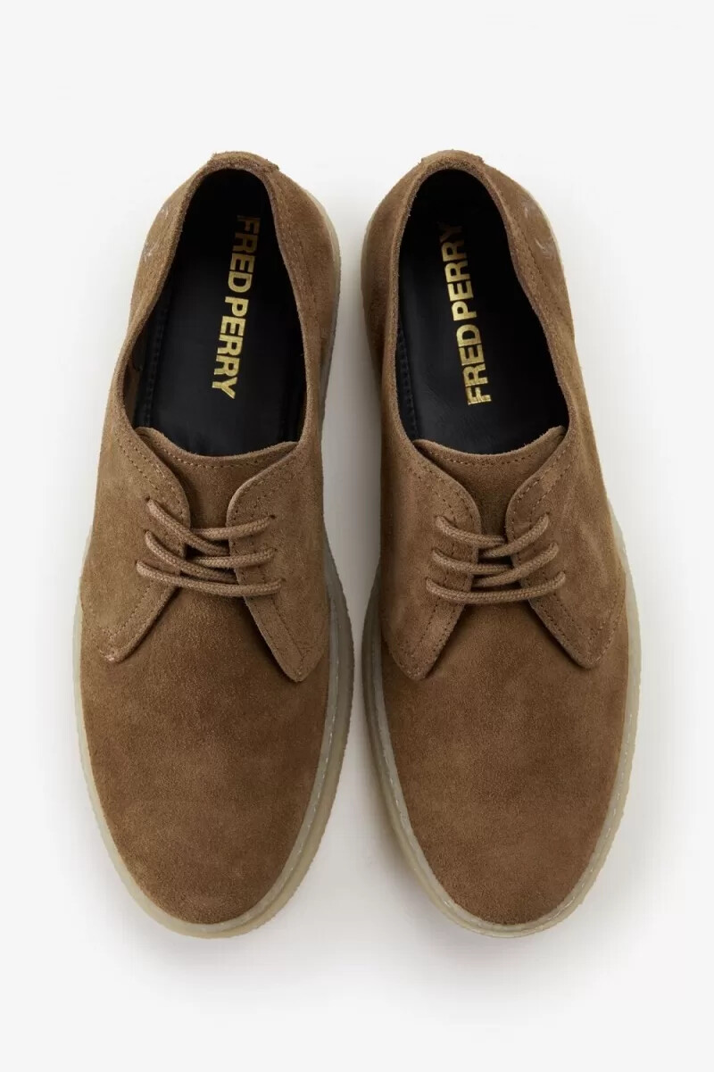 fred perry linden herr plimsolls bruna