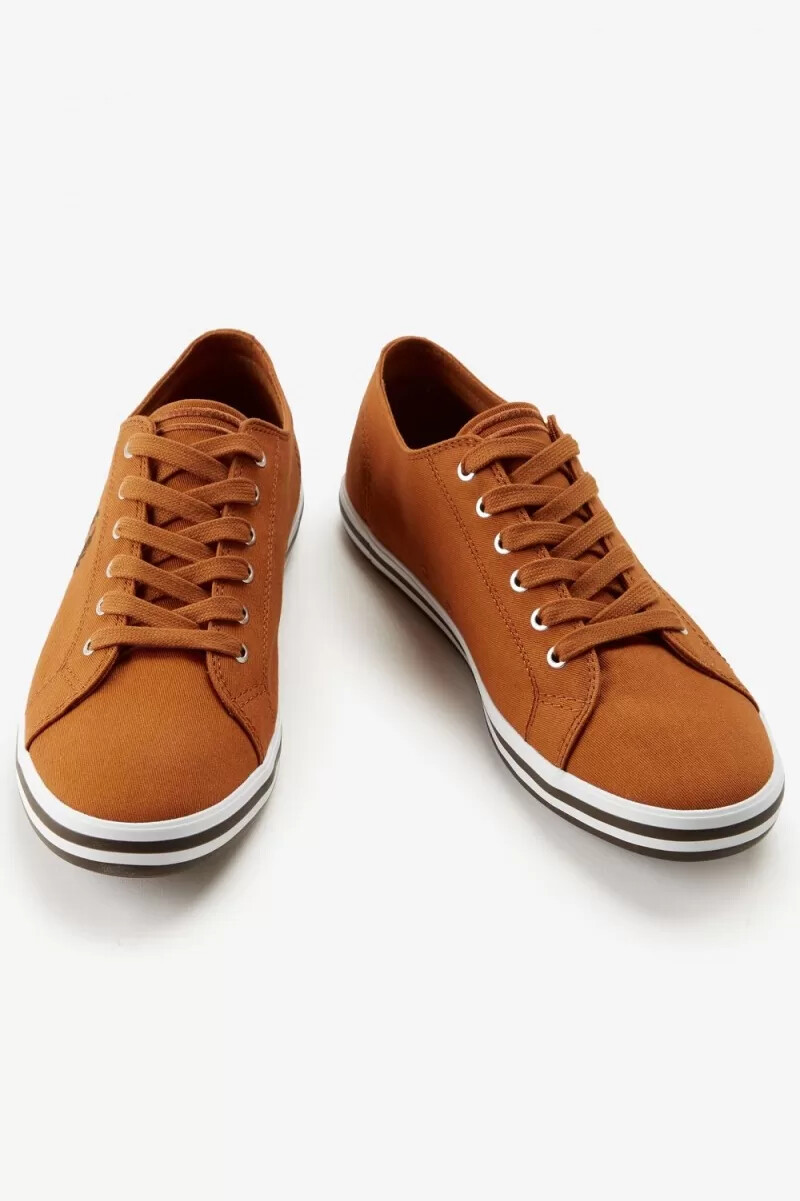 fred perry kingston herr plimsolls bruna