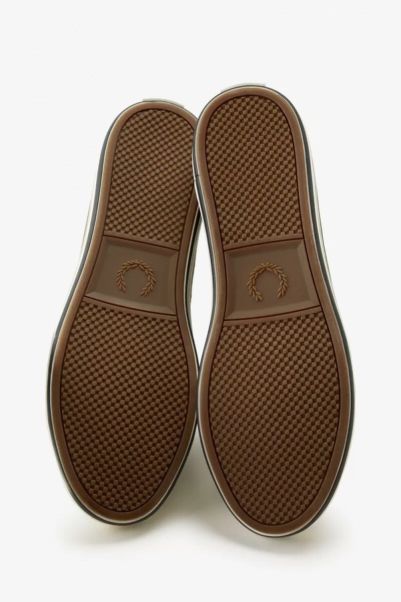 fred perry kingston herr plimsolls uniform grön