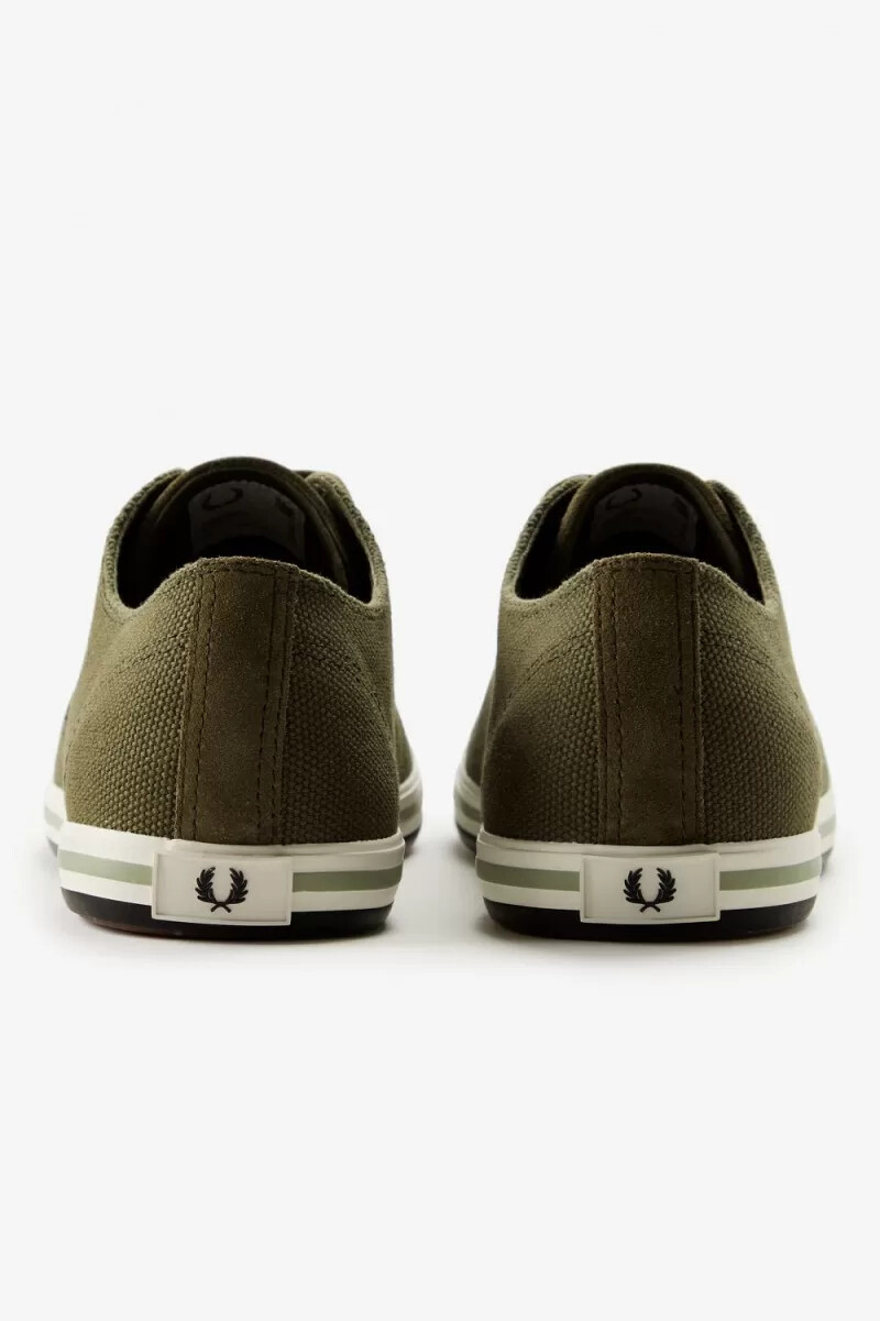 fred perry kingston herr plimsolls uniform grön