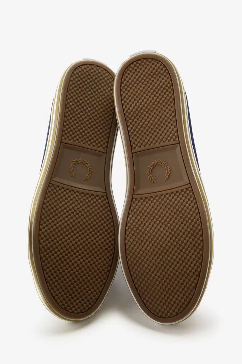 fred perry kingston herr plimsolls fransk marinblå