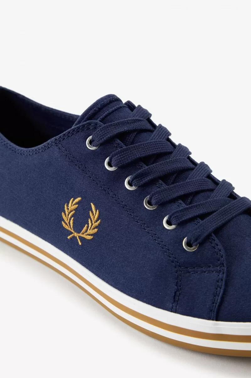 fred perry kingston herr plimsolls fransk marinblå