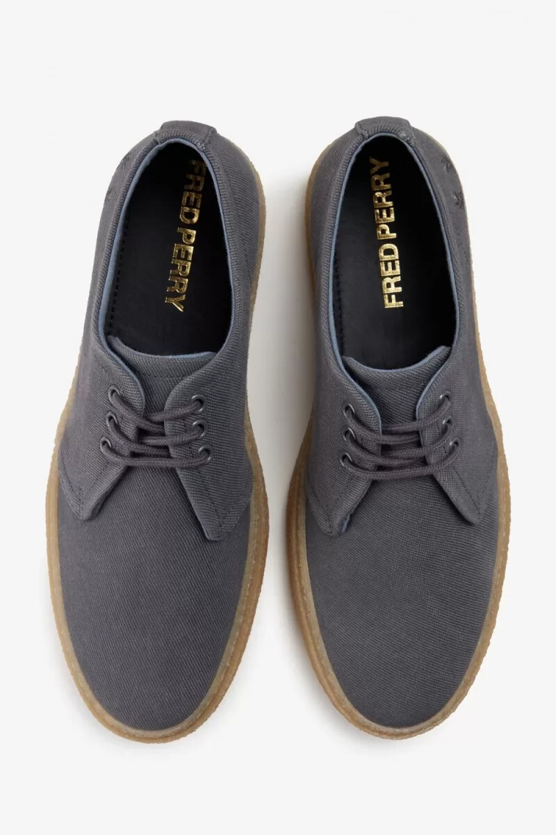 fred perry linden herr plimsolls antracitgrå