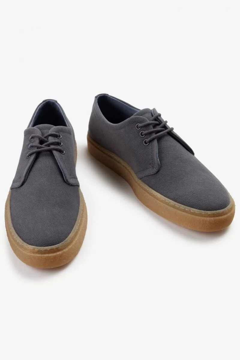 fred perry linden herr plimsolls antracitgrå