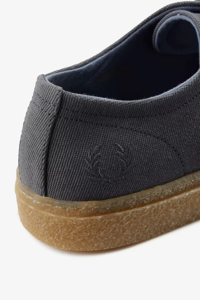 fred perry linden herr plimsolls antracitgrå