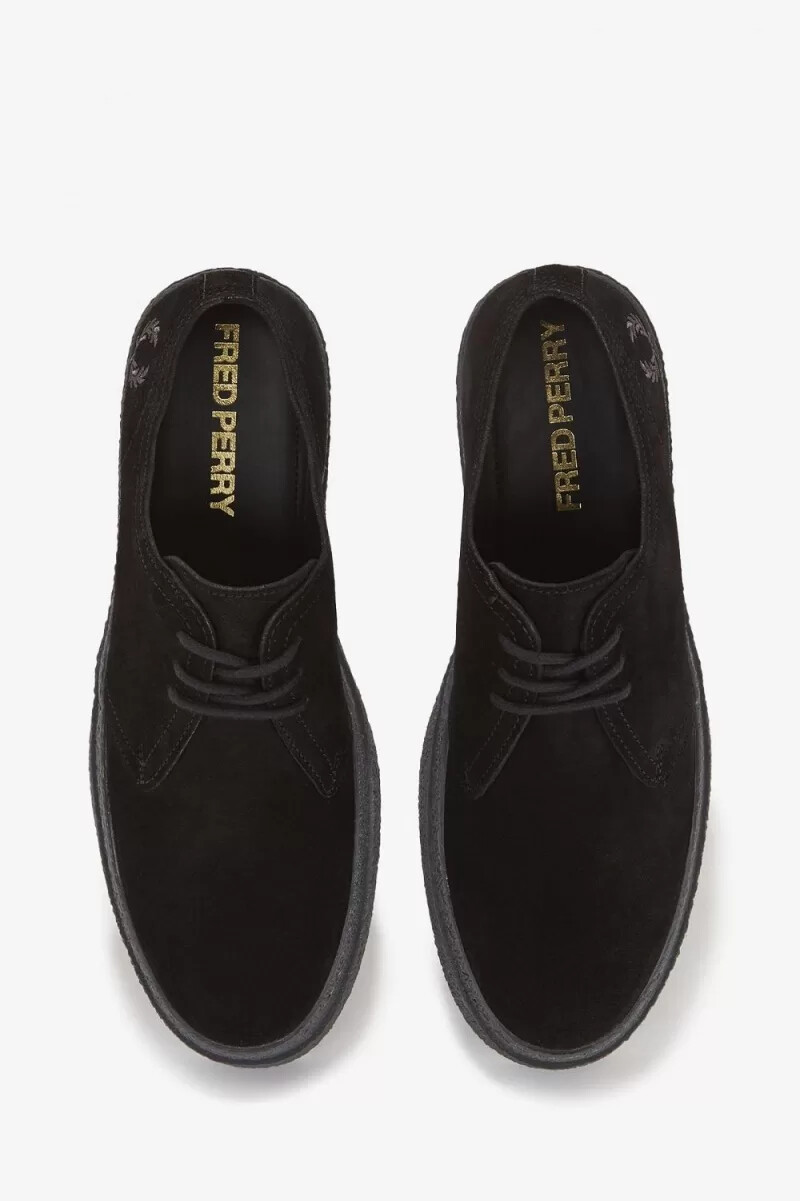 fred perry linden herr plimsolls svarta