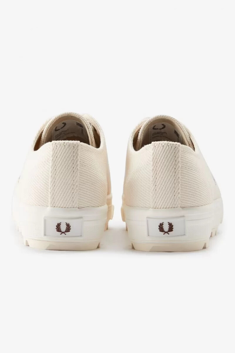 fred perry newstead herr plimsolls beige whisky brun