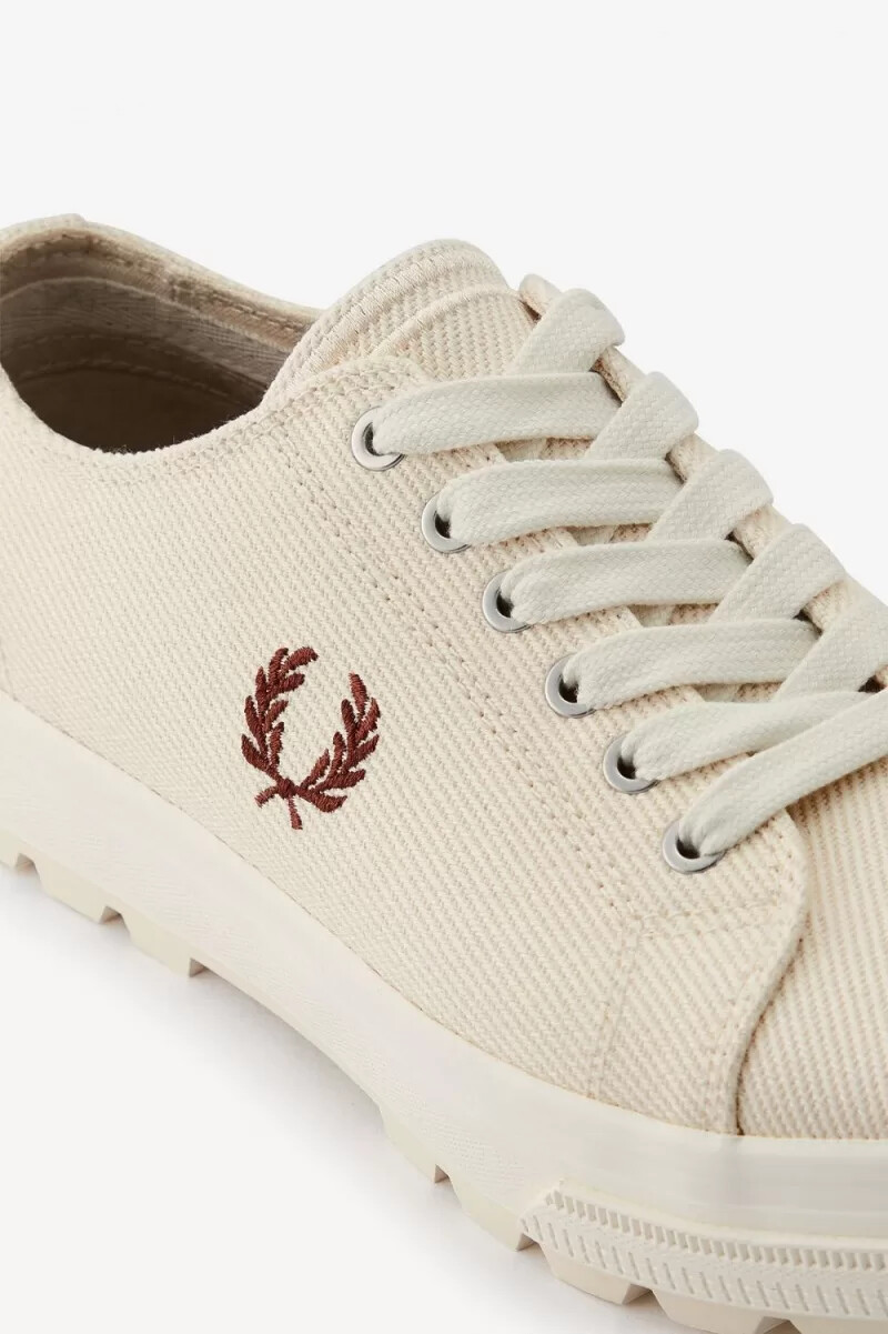 fred perry newstead herr plimsolls beige whisky brun