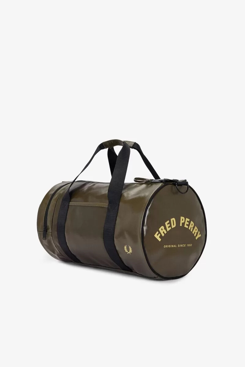 fred perry tonal barrel herrväskor uniform grön guld