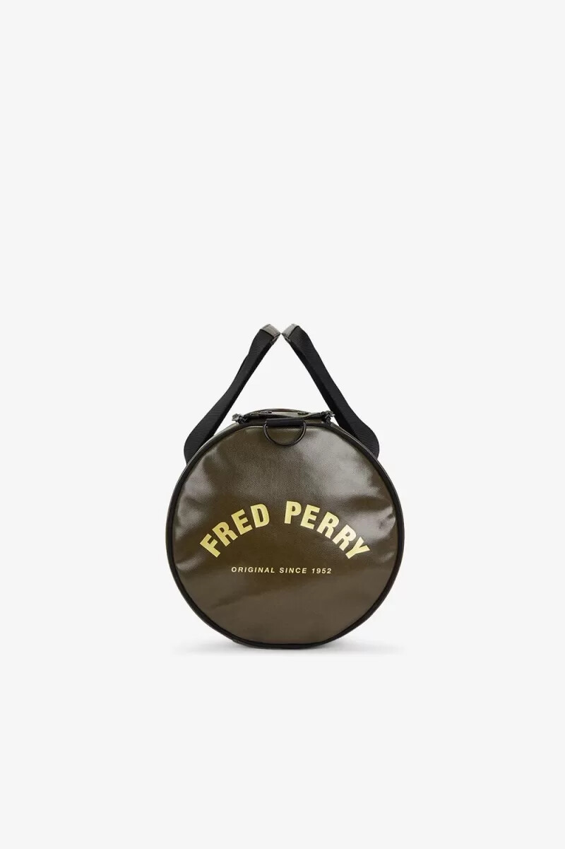 fred perry tonal barrel herrväskor uniform grön guld