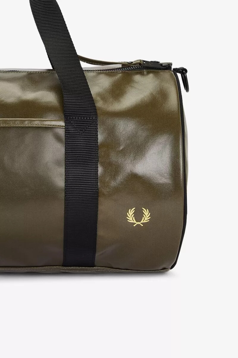 fred perry tonal barrel herrväskor uniform grön guld