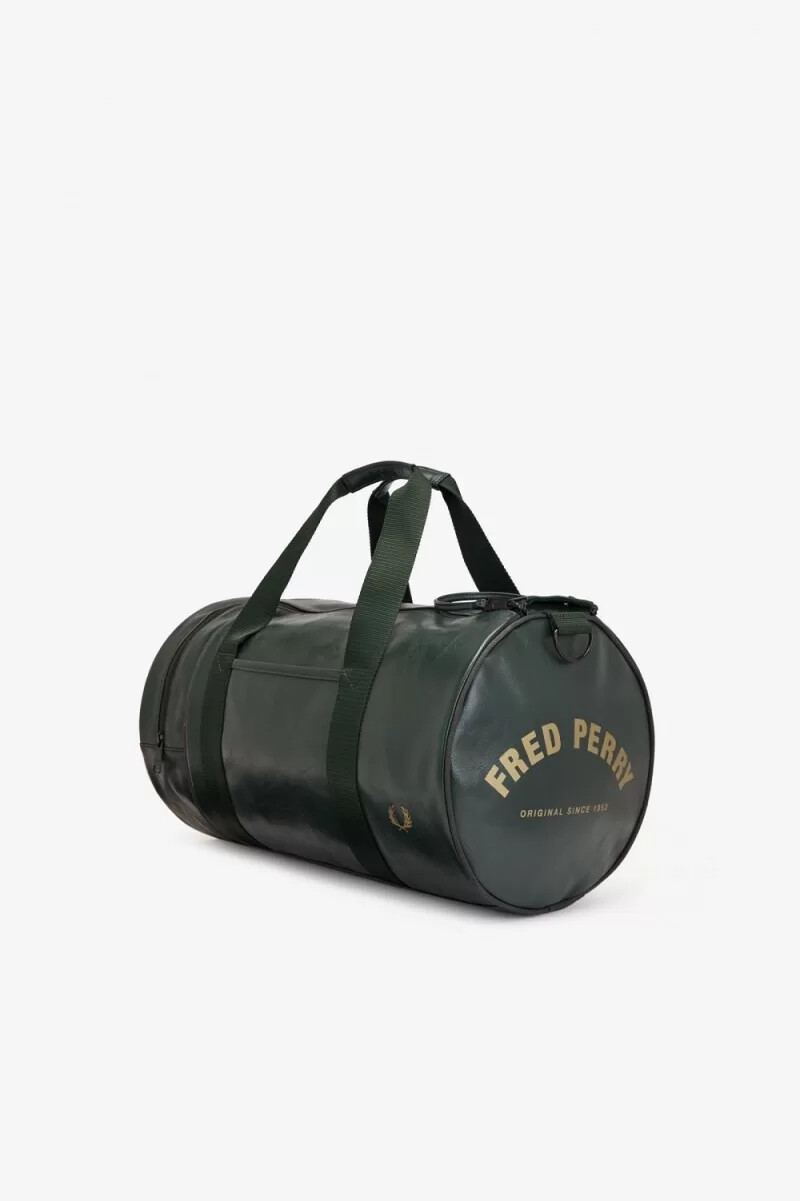 fred perry tonal barrel herrväskor mörkgrön