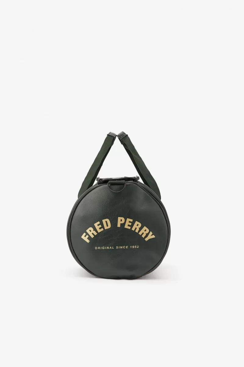 fred perry tonal barrel herrväskor mörkgrön