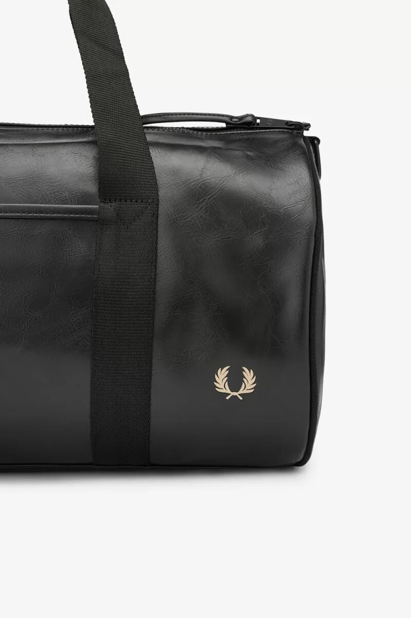 fred perry tonal pu barrel herrväskor svarta